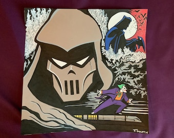 ¡Nuevo tamaño! Máscara de Batman del Fantasma Arte en tinta del día de Batman 2024