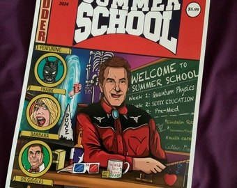 Joe Bob Briggs Summer school the last drive in art cover season 6 main cover