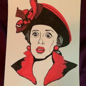 Shelley Duvall Olive Oyl 2024 ink art