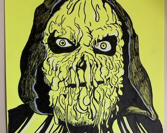 John como la muerte en el último viaje en 2024, arte de tinta, cementerio, hombre