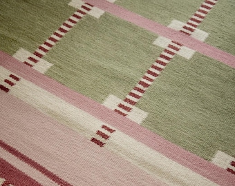 9X12 Red Wool Rug, Flat-weave Handwoven Wool Indoor Rug for living room and Bedroom, Custom Wool Rug, Modern 8X10 Wool Rug