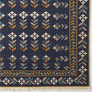 8X10 Scandinavian Wool Area Rug, 9X12 Wool Rug, Blue Wool Bedroom Rug for living room, Kitchen & Dining, Indoor Rug, Handwoven 5x7, 6x9 Rug