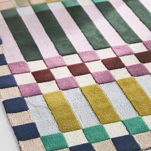 Handmade Wool Tufted Carpet -  Area Rug, Soft Wool Rug, Modern Home Decor, Custom Size Rug, Living Room, Bedroom Rug - 9X12 Hand Tufted Rug