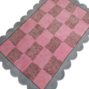 Handtuftad matta i premiumull – skandinavisk inredningsdesign, 23x30 cm matta för sovrum och vardagsrum bild 2