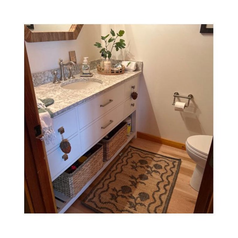 Handgeweven jute vloerkleed, handgemaakt jute vloerkleed, natuurlijk jute vloerkleed, katoenen jute vloerkleed, jute slaapkamer vloerkleed, aangepast formaat vloerkleed, jute vloerkleed binnen 8 x 10, 9 x 12 afbeelding 13