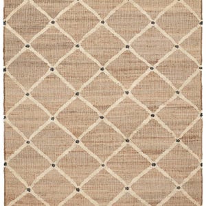 Handwoven Jute Rug, Jute Handmade Rug, Natural Jute Area Rug, Cotton Jute Rug, Jute Bed Side Rug, Custom Size Rug, 8X10 Jute Rug