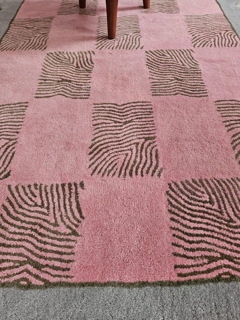 Handtuftad matta i premiumull – skandinavisk inredningsdesign, 23x30 cm matta för sovrum och vardagsrum bild 14