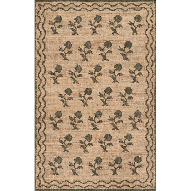 Handwoven Jute Rug, Jute Handmade Rug, Natural Jute Area Rug, Cotton Jute Rug, Jute Bedroom Rug, Custom Size Rug, 8X10, 9X12 Indoor Jute Rug