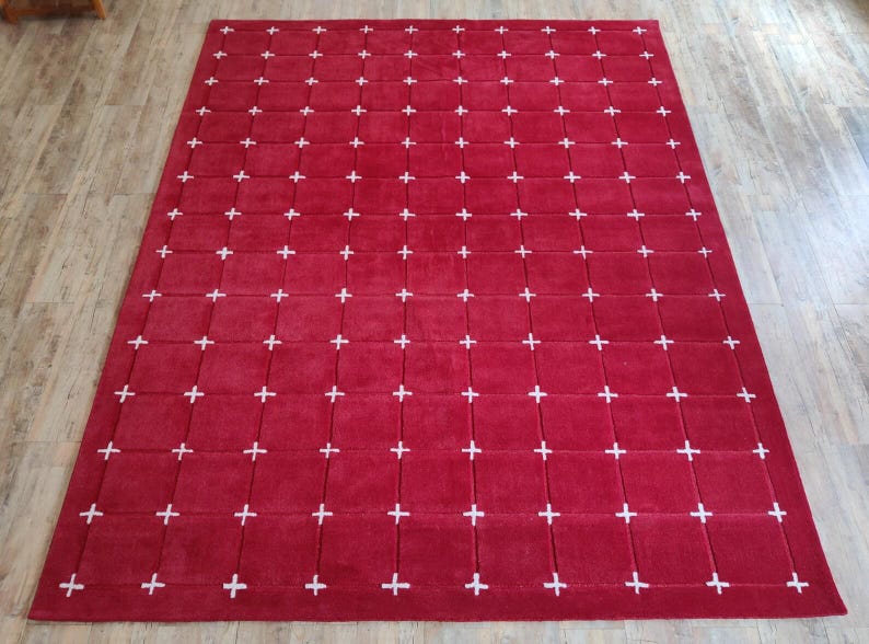9X12 Wool Hand Tufted Rug - Modern Wool Area Rug Carpet, Custom Size Rug - Wool Soft Rug for Living Room or Bedroom and Dining - 8X10 Rug