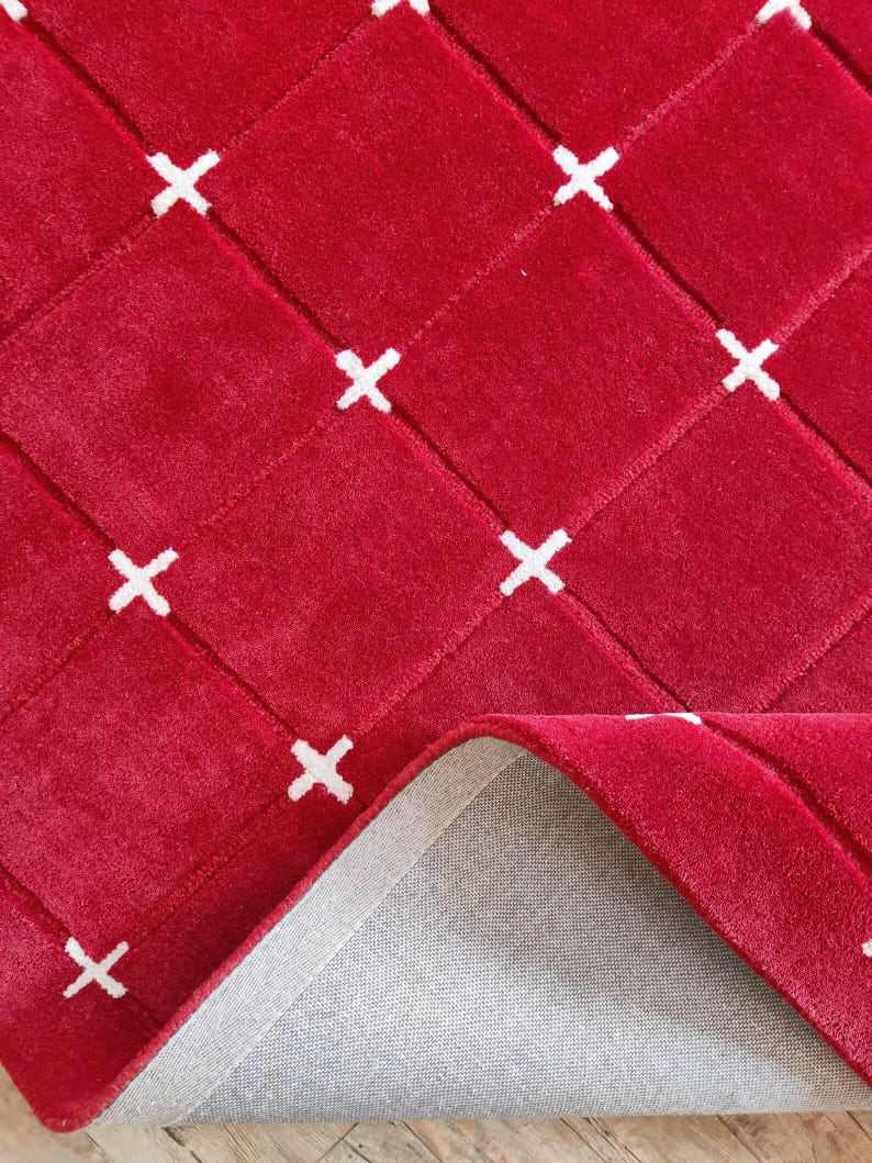 9X12 Wool Hand Tufted Rug - Modern Wool Area Rug Carpet, Custom Size Rug - Wool Soft Rug for Living Room or Bedroom and Dining - 8X10 Rug