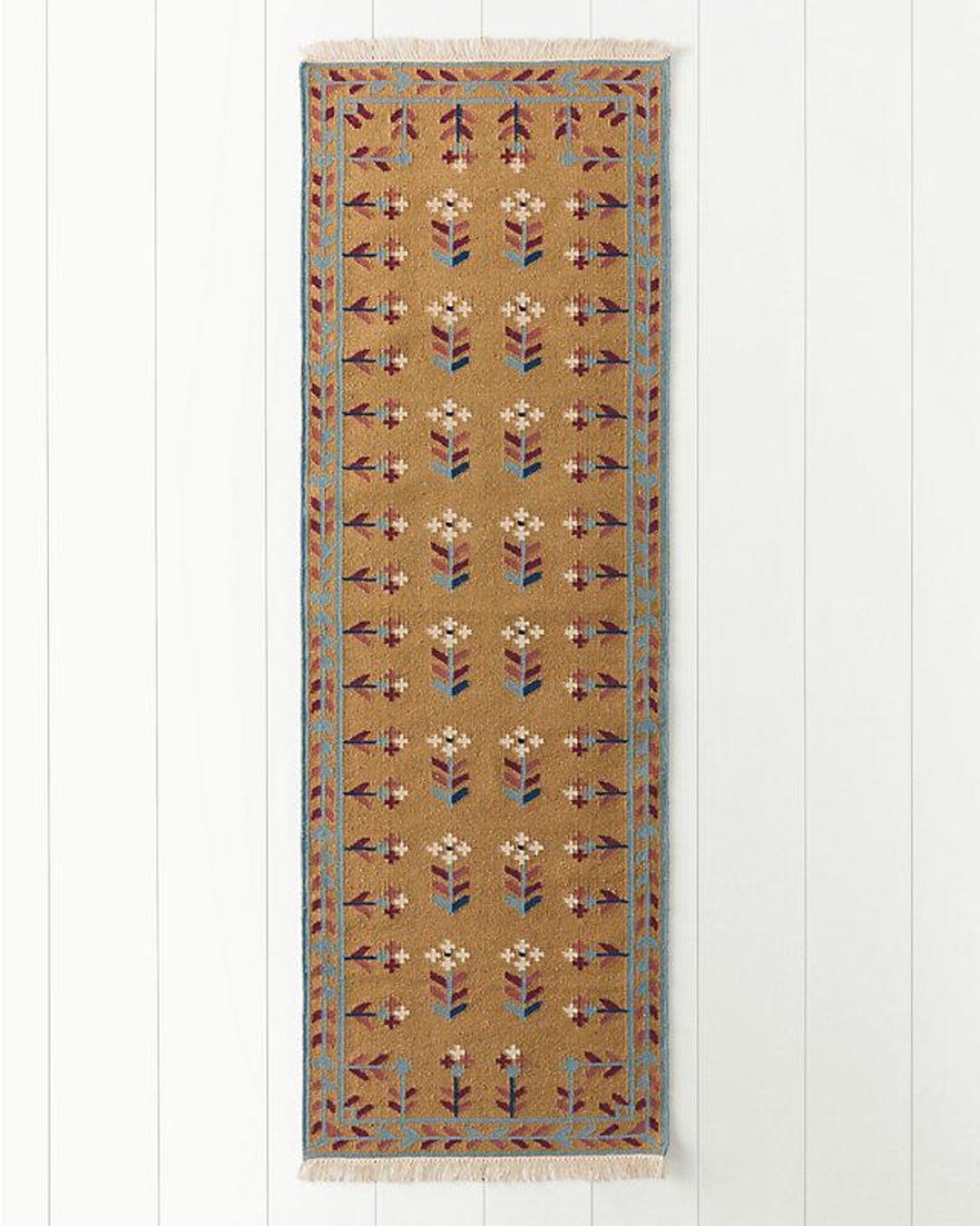 Wool Stair Runner Rug, Modern Handmade Wool Rug, Mustered Color Runner ...