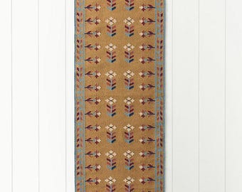 Wool Stair Runner Rug, Modern Handmade Wool Rug, Mustered Color Runner Wool Rug, Handwoven Wool Rug, Custom Wool Stair  Rug, Hallway Runner