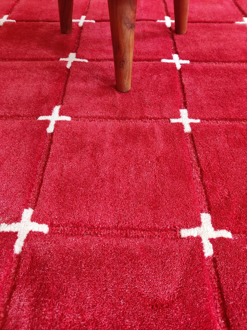 9X12 Wool Hand Tufted Rug - Modern Wool Area Rug Carpet, Custom Size Rug - Wool Soft Rug for Living Room or Bedroom and Dining - 8X10 Rug