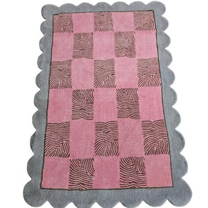 Handtuftad matta i premiumull – skandinavisk inredningsdesign, 23x30 cm matta för sovrum och vardagsrum bild 4