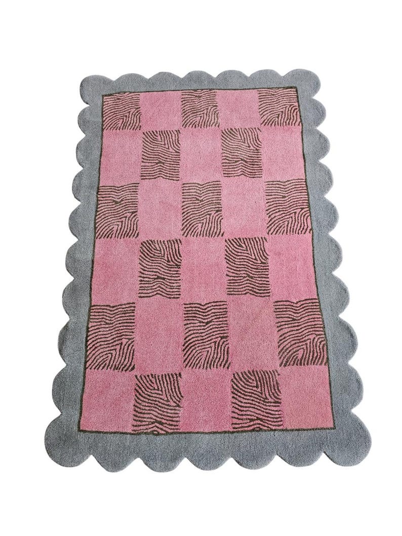 Handtuftad matta i premiumull – skandinavisk inredningsdesign, 23x30 cm matta för sovrum och vardagsrum bild 4