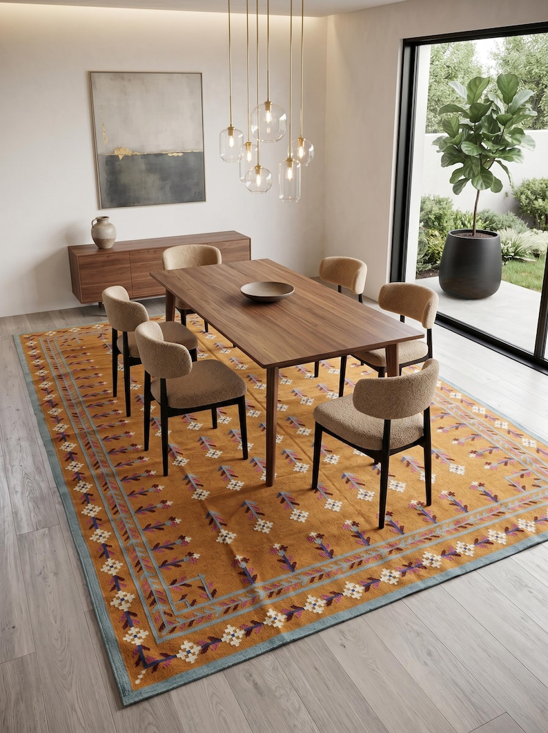 Wool Area Rug, Modern 9X12 Wool Rug, Wool Bedroom Rug for living room and Bedroom, Indoor Rug, Handwoven Wool Rug, Custom Wool Rug
