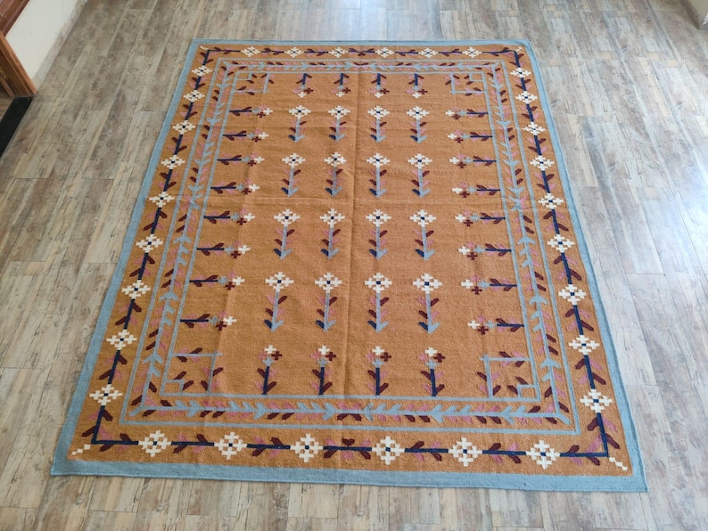 Wool Area Rug, Modern 9X12 Wool Rug, Wool Bedroom Rug for living room and Bedroom, Indoor Rug, Handwoven Wool Rug, Custom Wool Rug