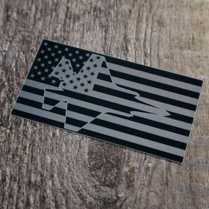 F-35 Subdued Flag Reflective Matte Vinyl Sticker