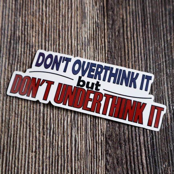 Don T Overthink Poster - Etsy