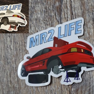 Red, White, or Blue MR2 Life SW20 Jackstand Vinyl Sticker