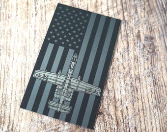 A-10 Vertical Subdued Flag Reflective Matte Vinyl Sticker