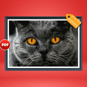 PDF Cat cross stitch pattern Pet cross stitch Animal fantasy cross stitch Cats full coverage cross stitch pattern Kitty cross stitch pattern