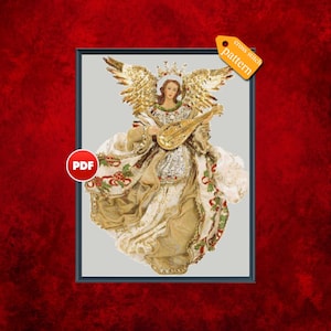 PDF Angel cross stitch pattern Counted cross stitch DIY personalized Angels cross stitch pattern Angel full coverage cross stitch Religion