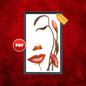 PDF Bloemgezicht kruissteekpatroon Ocampo Bloemgezicht Fantasie kruissteekpatroon Moderne telsteek Bloemenhuisdecoratie kunst