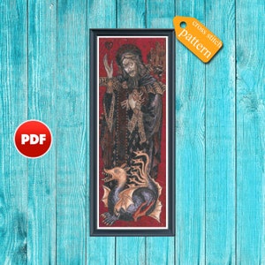 Dracula cross stitch pattern Vlad the Impaler cross stitch Vlad Tepes cross stitch Vampire cross stitch Medieval cross stitch pattern
