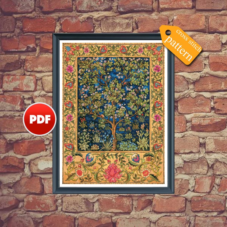 PDF Tree of Life Full Coverage Cross Stitch Pattern William - Etsy