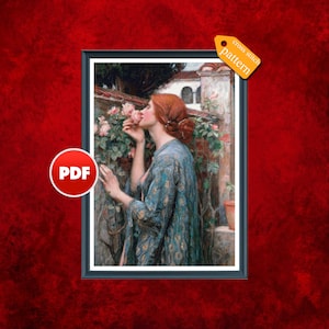 PDF The soul of the rose cross stitch pattern John William Waterhouse Soul of the rose cross stitch pattern