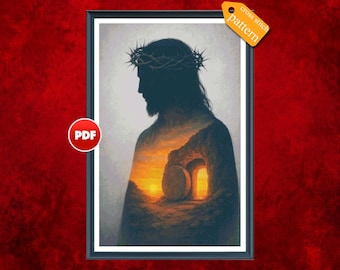 PDF Jesus Resurrection cross stitch pattern Religious cross stitch pattern Christ Resurrection cross stitch pattern