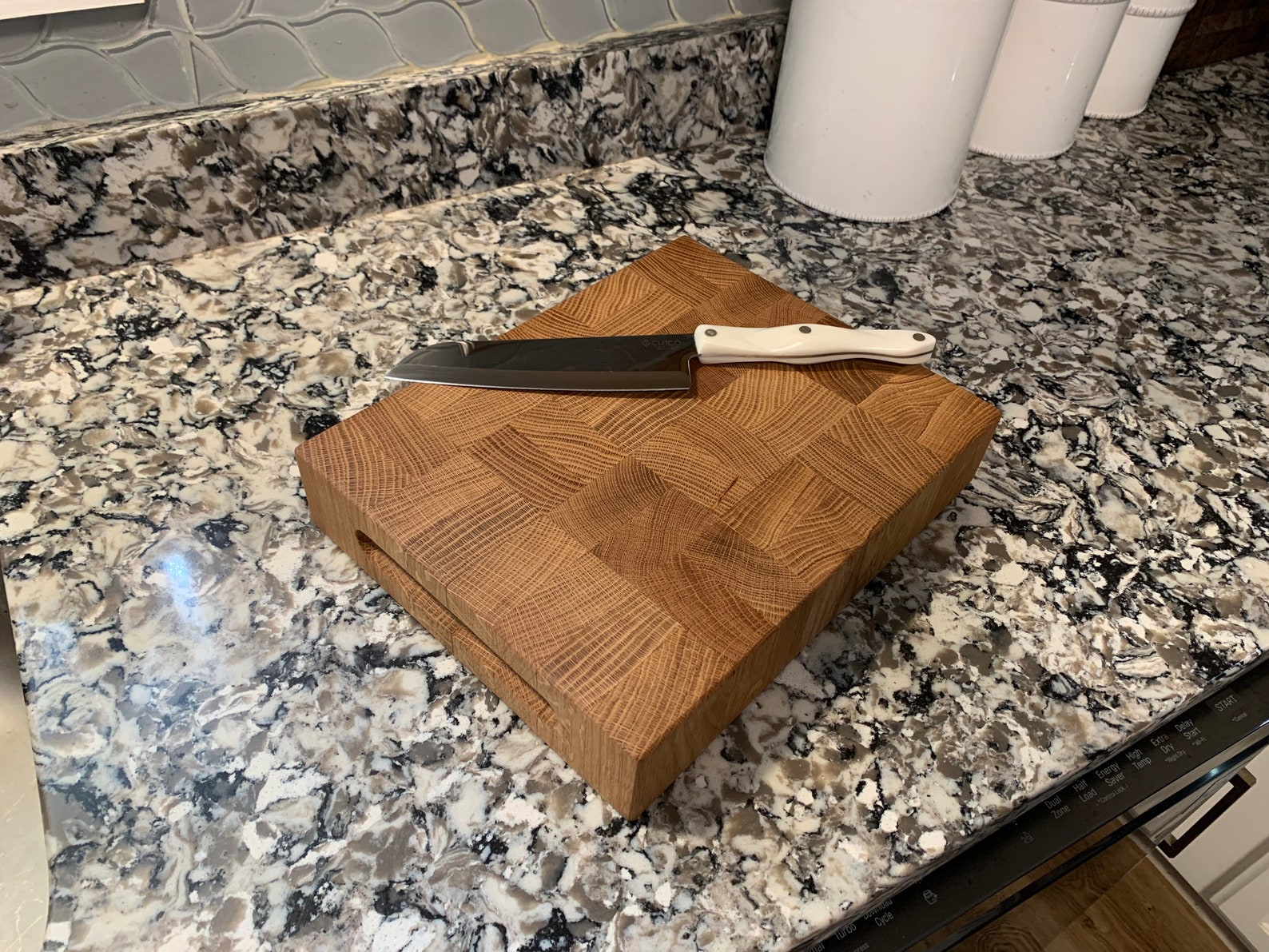 White oak end grain cutting board. 12 1/4 x 9 7/8 x 2 1/4 Etsy