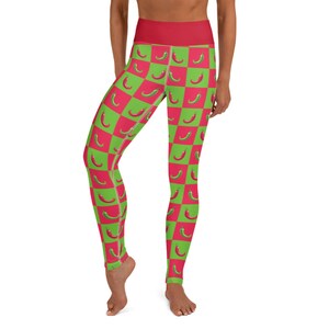 Hot stuff Leggings - Fat Cat productions - Chili leggings - spicy - red chili - green chili - chili swim leggings - national chili day