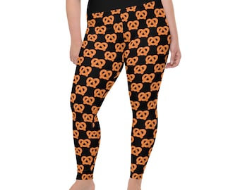 These pretzels are making me thirsty plus size leggings - pretzel day - Oktoberfest - snack food