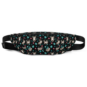 Just hanging around Fanny Pack bum bag - Fat Cat Productions - sloth bag - sloth lover gift - jungle - animal print
