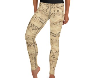 I'll be Bach Leggings - Fat Cat Productions - music leggings - sheet music - musician leggings - classical music - high waist yoga leggings