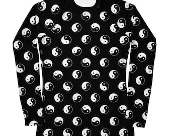 You're the yin to my yang rash guard - black and white - new age - spiritual - yoga