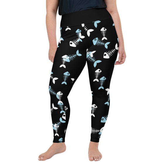 Something's Fishy Plus Size Leggings Fish Leggings Cat Owner Fish