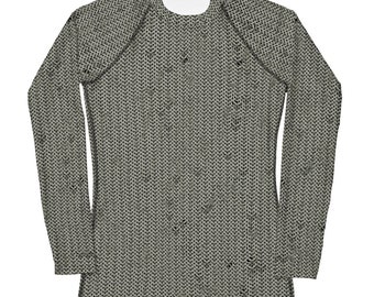 You've got chain mail rash guard - armour - medieval costume - sun shirt - womens rash guard - mens rash guard