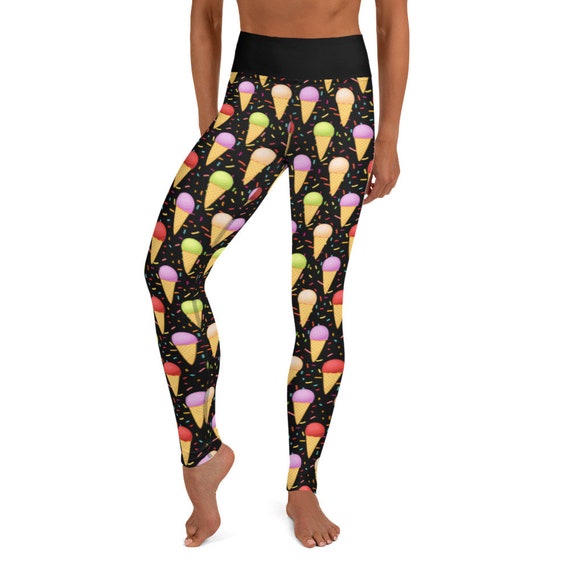 The Inside Scoop Leggings Ice Cream Leggings Ice Cream Cone Sprinkles Summer Leggings World Ice Cream Day Etsy Canada