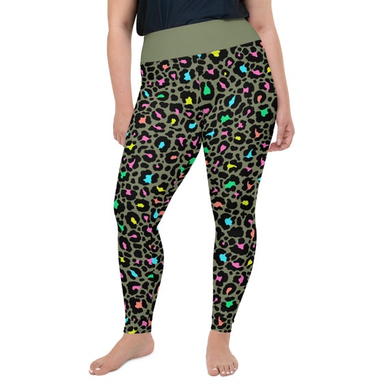 I Like Big Cats and I Cannot Lie Plus Size Leggings Fat Cat Productions  Leopard Print Animal Print Leopard Lover Rainbow Leopard -  Canada