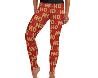 Santa's favourite ho Leggings - Fat Cat Productions - Christmas leggings - ho ho ho - festive leggings - funny christmas leggings