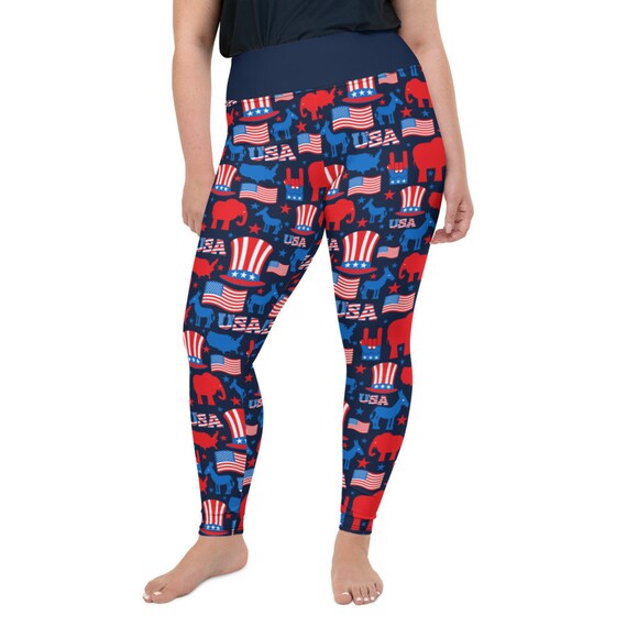 Plus size fourth of july leggings hot sale