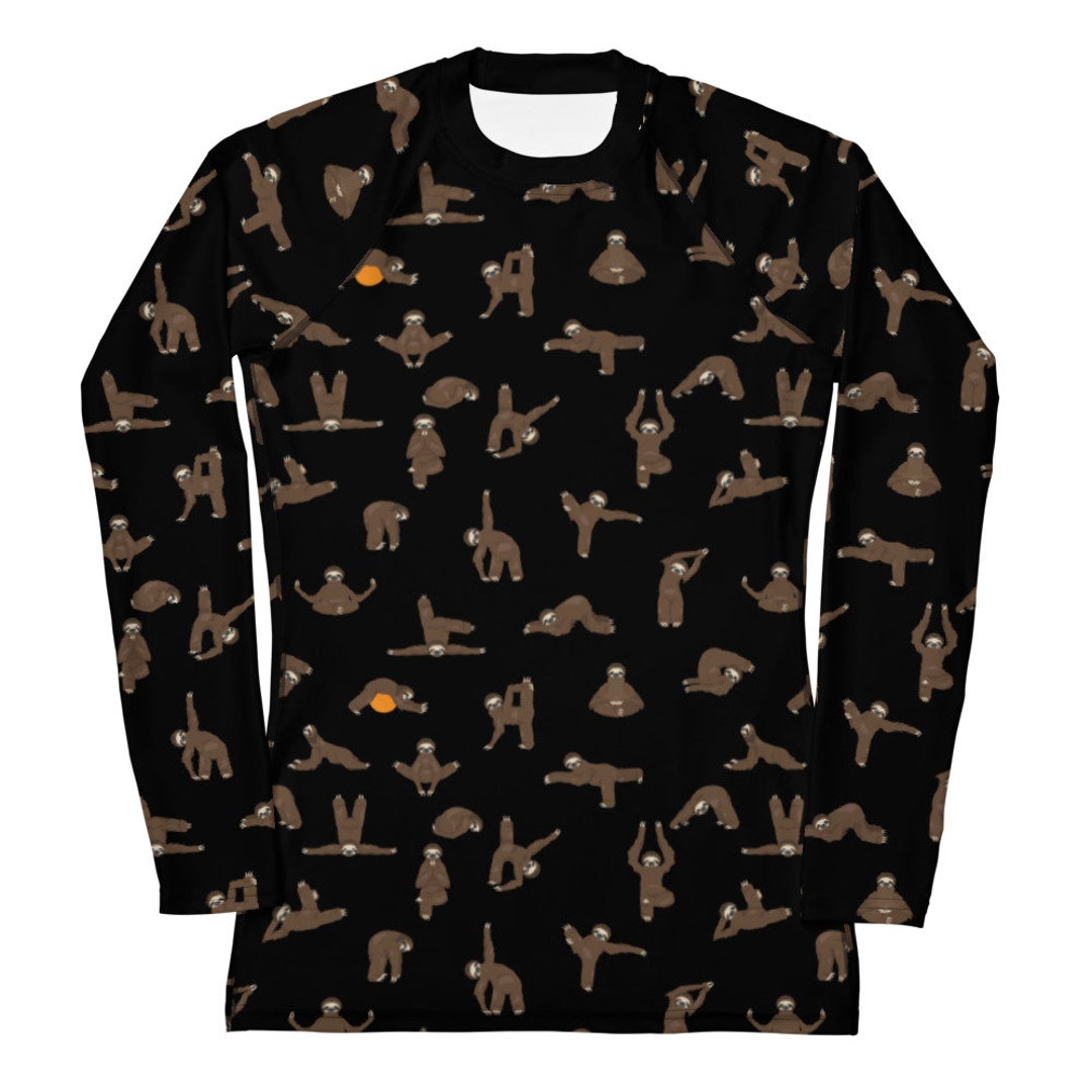 Finding My Inner Sloth Rash Guard - Fat Cat Productions - Sloth Rashie ...