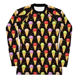 The inside scoop Rash Guard - ice cream cone shirt - swim shirt - womens rash guard - summer shirt