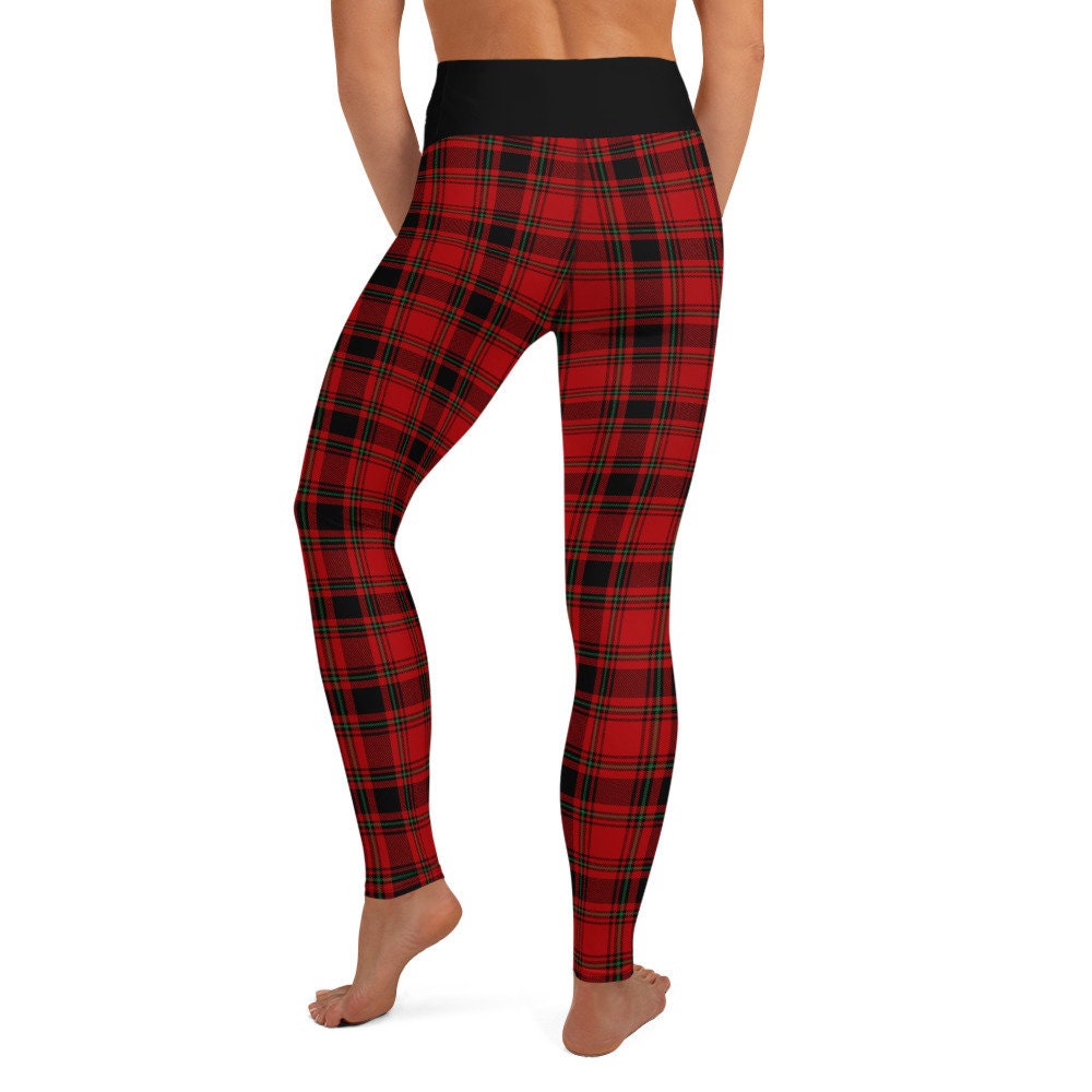Plaid Leggings Red Tartan 