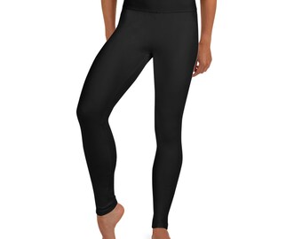 Solid performance Leggings - black leggings - black capri leggings - black yoga shorts - black swim leggings