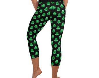 Quite Ribbeting Leggings Fat Cat Productions Frog Leggings