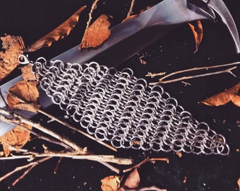 Items similar to Unique and Beautiful Silver Chain Mail Bracelet on Etsy
